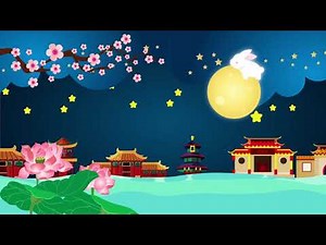 Mid-autumn moon appreciation cartoon background - Kids Background
