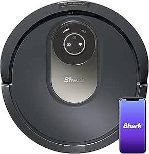 Shark AV2001 AI Robot Vacuum with Self-Cleaning Brushroll, Object Detection, Advanced Navigation, Home Mapping, Perfect for Pet Hair, Compatible with Alexa, Gray