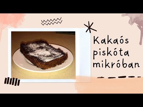 Gyors és egyszerű kakaós piskóta recept mikróban - mikrózz.hu