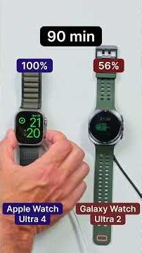 Apple Watch Ultra 4 vs Galaxy Watch Ultra 2 charging times