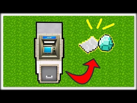 HOW TO MAKE A WORKING BANK MACHINE IN MINECRAFT? BUILD TUTORIAL
