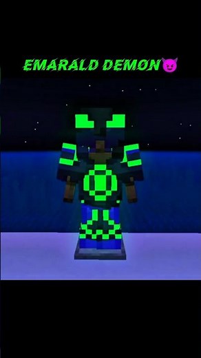 "EMERALD DEMON" Armor Trim in Minecraft! (OP Green Glow Combo) 😈