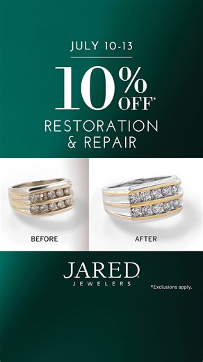 Expert jewelry services available at all locations. Visit us during the Custom Design & Restoration Weekend from July 10-13, in-store only. | Jared Jewelers | Facebook