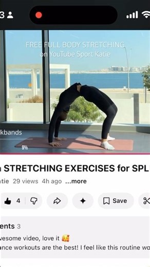 FREE STRETCHING EXERCISES on YouTube Sport Katie #stretchroutine #sidesplits