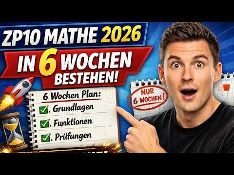 ZP10 Mathe 2026 in 6 Wochen bestehen 🚀 Der perfekte Lernplan nach den Osterferien NRW