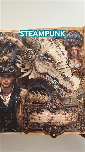 COLAGEM/ TEMA STEAMPUNK #steampunk #collage #scrapbooking