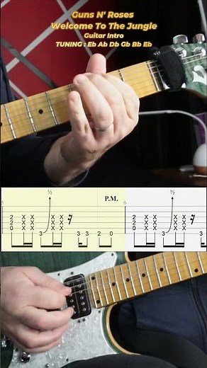 #tutorial Guns N' Roses - Welcome To The Jungle Guitar Intro #guitarlesson #guitartutorial
