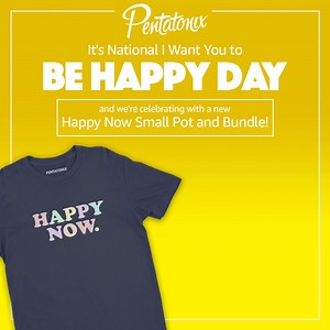 We want YOU to be HAPPY (NOW!) ☺️ That's why we're celebrating National I Want You To Be Happy Day with our brand new #PTXHappyNow small pot and bundle at shop.ptxofficial.com! Pre-order it now. #PTXTheLuckyOnes #PTXMerch | Pentatonix