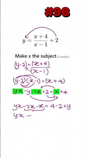 #98 | Make x the Subject (Hard Fraction Formula)