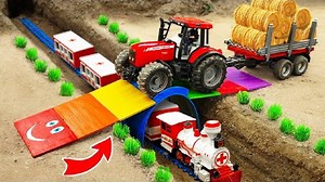 490K views · 7.5K reactions | Tractor, excavator, crane, mixer truck making a mini concrete bridge | Kids Toy TV | Facebook