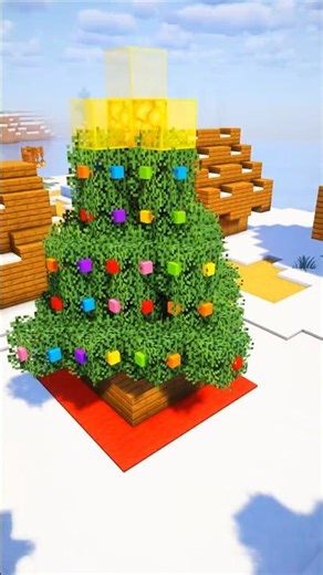 Minecraft Cozy Realistic Christmas Tree Tutorial 🎄❄️ | Ultimate Winter Decoration!