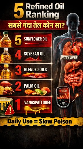 Vanishk Ayurveda Clinic on Instagram: "सबसे गंदा तेल कौन सा है? ⚠️ Daily use = Slow poison Video end तक देखो 🔥"