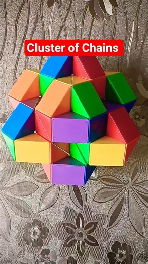 Cluster of Chains ⛓️ | Snake Cube Pattern #shorts #cluster