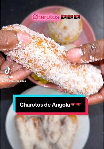 Charutos de Coco 🥥 Ingredientes para Charutos de Coco (1x receita) \t•\t1 chávena de leite \t•\t1 ovo \t•\t2 colheres de manteiga \t•\tFermento de pão (quantidade da receita original) \t•\t1 pitada de sal \t•\t1 chávena de açúcar \t•\tCorante amarelo (a gosto) \t•\t4 chávenas de farinha de trigo \t•\tRaspas de laranja (a gosto) \t•\tCoco ralado (a gosto) Com esta receita você pose fritar ou levar para forno. Para calda deste bolinho vai açucar, agua e canela (optional) #charutos #receitasangola
