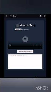 Video to Text Application using Html css Javascript. #html #css #htmlcss #javascript #htmlcoding #js