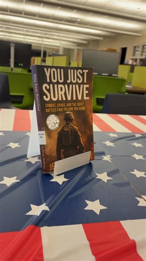 @skctc repping #youjustsurvive in their library!!! Another great Veterans Day. Thankful for my book to be out in the wild sharing stories and allowing others to dip into our world for just a few moments!!! | Jeffrey A. Sabins - Stories That Survive