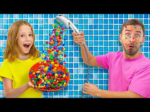 Magic Candy Shower Adventure with Nastya and friends