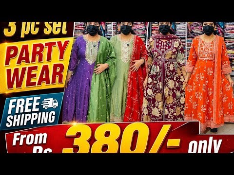 380/-Umbrella top🎊GRAND PARTY WEAR🎊3 piece set👗kurti with shawl👆western FROCK#Covaiqueens#9629036213