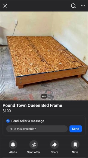 michael b on Instagram: "Ladies and gentlemen, may I introduce you to the Simmons Beautyrest "Torta Pounder 3000 Limited" bed frame. Jump off the top rope on this one. Perfect for basement apartments, just install it into the concrete with some chemical wedge anchors and you could literally smash Godzilla on this thing. #marketplacedoubletakes #facebookmarketplacefinds"