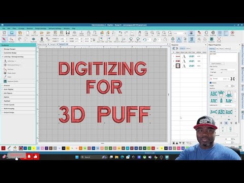 🔴 LIVE: 3D Puff Embroidery Mastery with Jamel - Digitizing Word Designs for Impact! 💥