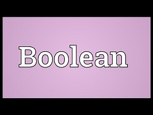 Boolean Meaning