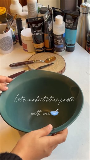 DIY Texture Paste🥣| Easy, Affordable , Artist Approved | #texturepaste #diyart #artprocess #shorts