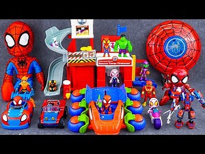 Marvel Spiderman Unboxing Review | Dino-Webs Crawler Toy Car | Spiderman Fire Station Playset | ASMR