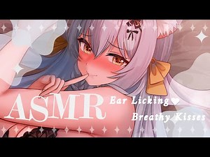Breathy Kisses & Deep Ear Licking for sleep ♥ No Talking ASMR