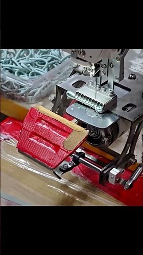 Fabric Loop Stitching On Sewing Machine.