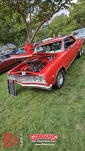 121K views · 12K reactions | Don't miss this 1965 Chevy Chevelle SS in Ferrari red paint. Lots of muscle for this classic at the Goodguys Rod & Custom Association West Coast Nationals Car Show. It is powered by a '69 Corvette 350, 4 Bolt Main, 600hp, and a Super T10 4-Speed transmission. #carshow #showcar #carcommunity #oldcars #classiccars #classiccar #americana #supershow #classiccarshow #oldschoolcars #coolcars #customcar #carshow2024 #goodguyscarshow #goodguys24 | Big Boy Carz | Facebook