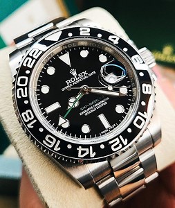 【預定】Rolex116710ln Gmt-Master II 格林威治型 💚🖤當您想要買黑水鬼時不妨參考停產GMT黑圈黑面綠針超值GMT 二手代尋-Yahoo拍賣