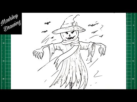 How to Draw a Halloween Scarecrow