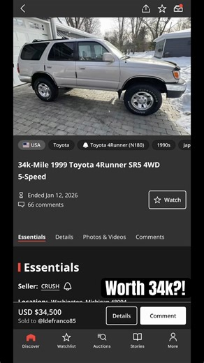 $34,000 for a 3rd Gen, would you spend it?! #toyota #4runner #3rdgen4runner