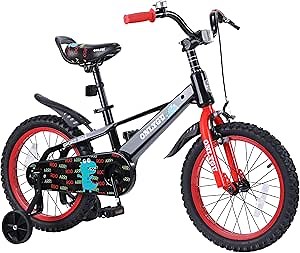 Kids Bike for Boys Ages 3-7, 14-16 Inch Bicycle with Training Wheels, Easy to Assemble, Safe Ride, Vibrant Colors, for Beginner Riders