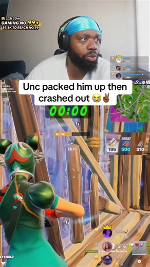 Unc Packed Him Up Then Crashed Out! 😭✌🏾 #fortnite #gaming #funny #funnyvideo