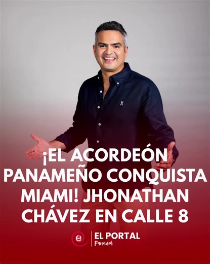 El reconocido artista panameño Jhonathan Chávez, referente de la música típica nacional, participará este domingo en el Carnaval de la Calle 8 en Miami, considerado uno de los eventos latinos más grandes de Estados Unidos. El cantante llegará acompañado de su agrupación Los Triunfadores para llevar el sonido del acordeón panameño a un público internacional. Como parte de la agenda oficial del festival, Chávez tendrá dos presentaciones el domingo 15 de marzo: la primera a las 5:00 p.m. en la tari