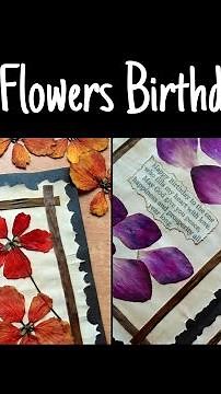 Pressed Flowers and Leaves Birthday Card | DIY Pressed Flowers Birthday Card Tutorial (Easy&Simple)
