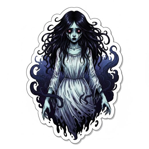 8x Ghost Girl Sticker Set, 8 Pieces, Car Stickers, Spooky Cute Gothic Decoration, Vinyl, Waterproof, Laptop, Halloween Gift, Kawaii Ghost, 9 X 9 Cm - Etsy Australia