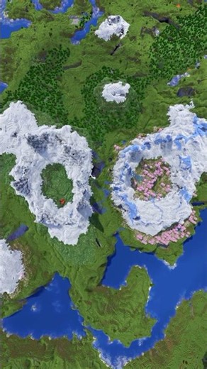 Minecraft Seed With TWO Mountain Rings At Spawn!