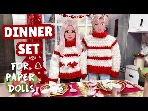 DIY | How to Make Complete Paper Doll Dinnerware Set | Doll Crafts