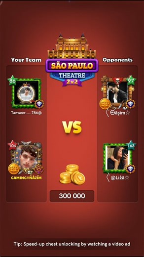 Sao Paulo the atre 2v2 300k 😎🤯 Auto Play Carrom pool #gameplay #trending #viralvideo #youtube