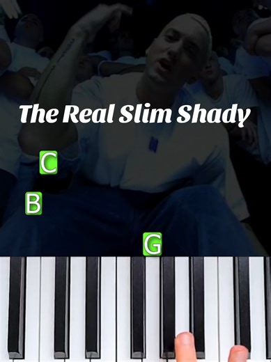 Eminem - The Real Slim Shady (easy piano tutorial) #eminem #therealslimshady #slimshady #pianotutorial #pianolesson