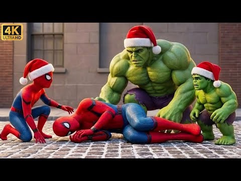 Unexpected Team-Up: Spider-Man & Hulk’s Last Christmas Fight Against Joker | AI Superhero Short Film