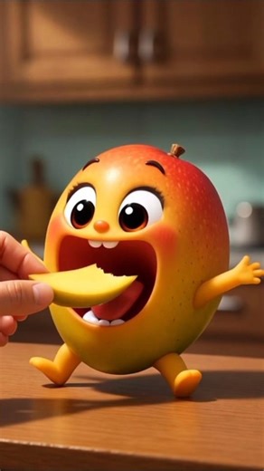Mango Eating Mango! 🥭😂 | Funny Fruit Animation #Shorts #cartoon #viral #shorts
