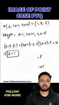 Image Of Point | 3D Geometry CBSE PYQ Solved | CBSE Class 12 Maths #12thmathmentor