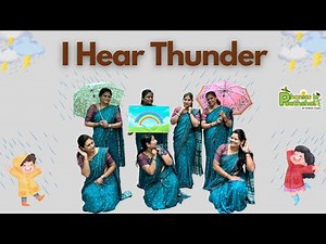 I Hear Thunder Poem | Rain Song for Kids | Nursery Rhyme with Actions for Children