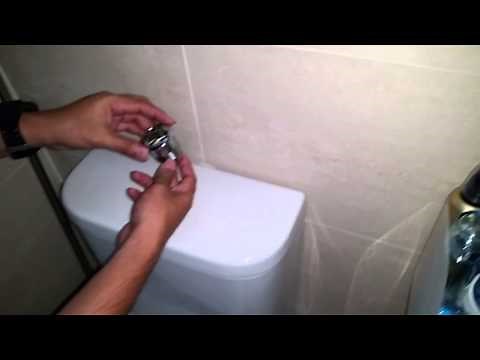 How to open a toilet lid cover in modern toilet water tank.