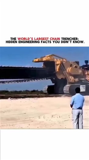 Technology 🧠 on Instagram: "The world’s largest chain trencher is a hidden giant of engineering that most people never notice 🚜 At first glance, it looks like a massive machine crawling through the ground, but its real power lies beneath. This beast uses a huge rotating chain fitted with hardened steel teeth to slice through soil, clay, frozen ground, and even rock. What makes it incredible is its precision—despite its size, it can dig long, perfectly straight trenches in a single pass. These