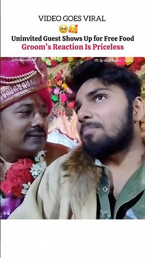 Uninvited Guest Came for Food… Groom’s Kind Reply Wins Hearts ❤️🥹 #Shorts #fyp #emotional #trending