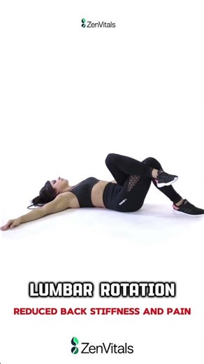 Lumbar Rotation Exercise | Best Stretch for Lower Back Pain Relief & Flexibility #YogaForBeginners